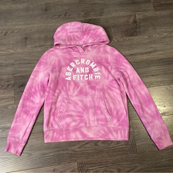Abercrombie & Fitch hoodie Pink Tie-Dye pullover - Picture 6 of 9